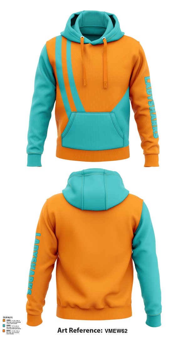 Hoodie, LadySharks, Women's Volleyball, Teamtime, Team time, sublimation, custom sports apparel, team uniforms, spirit wear, spiritwear, sports uniforms, custom shirts, team store, custom team store, fundraiser sports, apparel fundraiser