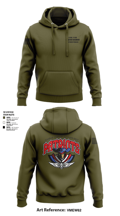 C Co. 2-210 Aviation Regiment (Structures) 22020258 Hoodie - 3