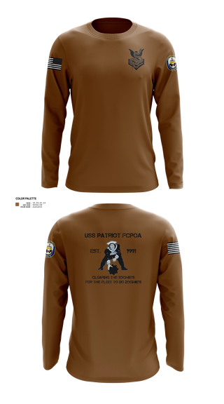 Long Sleeve Performance Shirt, Uss patriot, Navy, Teamtime, Team time, sublimation, custom sports apparel, team uniforms, spirit wear, spiritwear, sports uniforms, custom shirts, team store, custom team store, fundraiser sports, apparel fundraiser