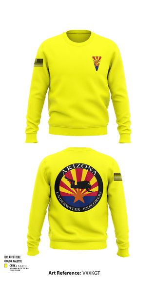 Crew Neck Sweatshirt, Arizona Underwater Explorers, Police, Teamtime, Team time, sublimation, custom sports apparel, team uniforms, spirit wear, spiritwear, sports uniforms, custom shirts, team store, custom team store, fundraiser sports, apparel fundraiser