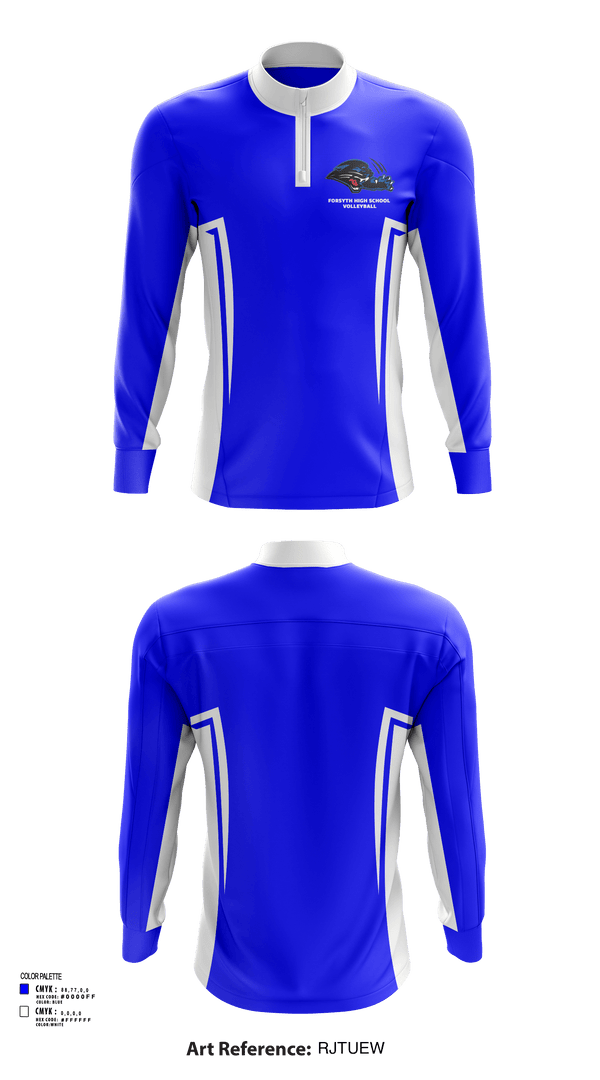 Quarter Zip Jacket, Forsyth High School Volleyball, Women's Volleyball, Teamtime, Team time, sublimation, custom sports apparel, team uniforms, spirit wear, spiritwear, sports uniforms, custom shirts, team store, custom team store, fundraiser sports, apparel fundraiser