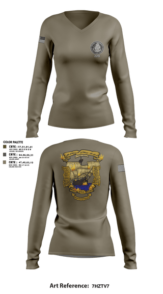 Women's Long Sleeve Vneck Shirt, 220 BPOA, Police, Teamtime, Team time, sublimation, custom sports apparel, team uniforms, spirit wear, spiritwear, sports uniforms, custom shirts, team store, custom team store, fundraiser sports, apparel fundraiser