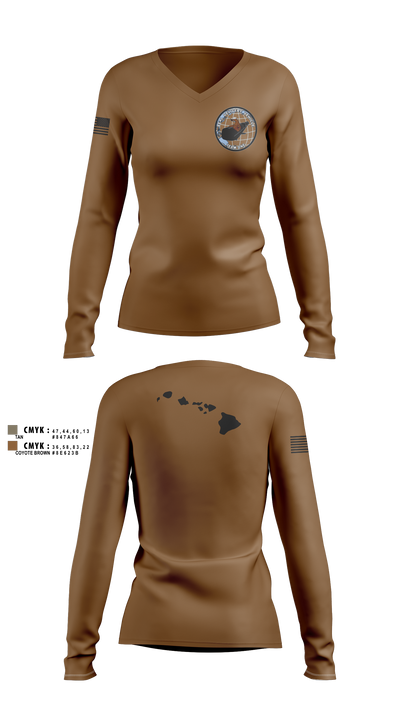 SDVT1 16421218 Women's Long Sleeve V-neck Shirt - 2