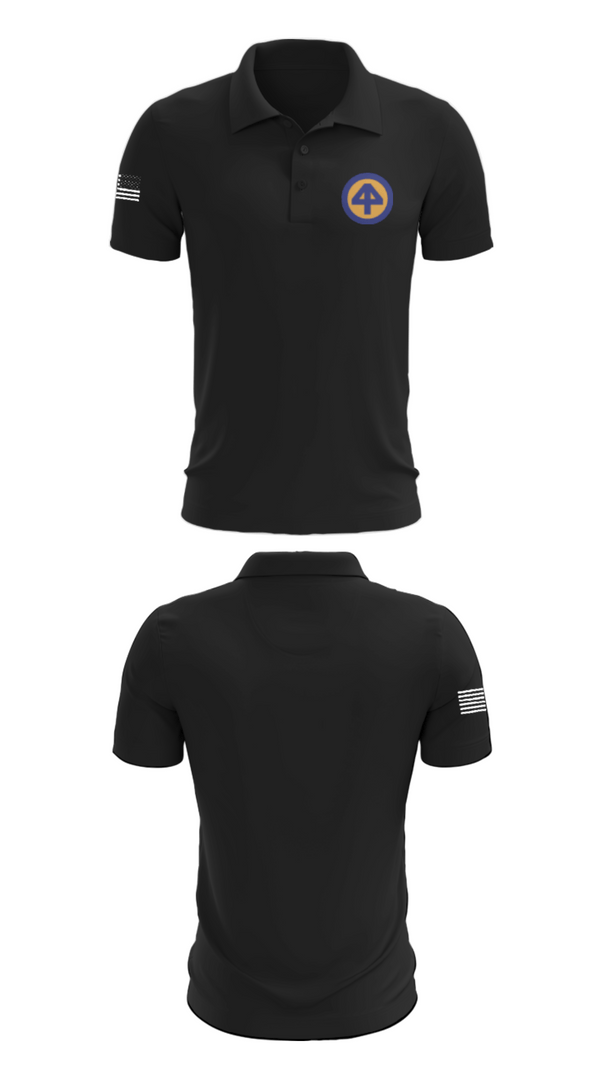 Short Sleeve Performance Polo, A CO 2-113th, Army, Teamtime, Team time, sublimation, custom sports apparel, team uniforms, spirit wear, spiritwear, sports uniforms, custom shirts, team store, custom team store, fundraiser sports, apparel fundraiser