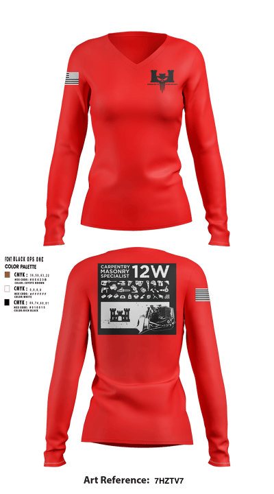 302nd EN CO 64266225 Women's Long Sleeve V-neck Shirt - 9