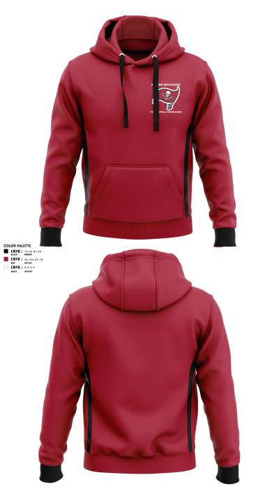 East Bay Buccaneers Youth Football & Cheerleading 62610501 Hoodie - 1