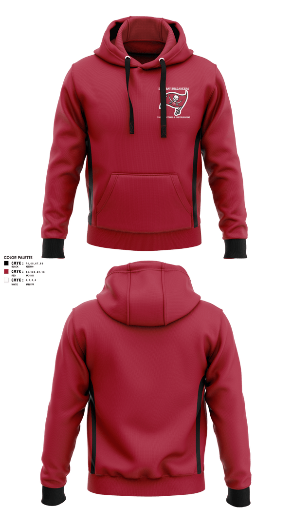 Hoodie, East Bay Buccaneers Youth Football & Cheerleading, Football, Teamtime, Team time, sublimation, custom sports apparel, team uniforms, spirit wear, spiritwear, sports uniforms, custom shirts, team store, custom team store, fundraiser sports, apparel fundraiser
