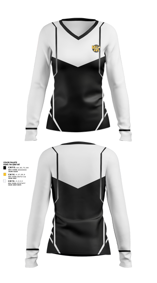 Women's Long Sleeve Vneck Shirt, Watkins Memorial High School Girls Golf, Golf, Teamtime, Team time, sublimation, custom sports apparel, team uniforms, spirit wear, spiritwear, sports uniforms, custom shirts, team store, custom team store, fundraiser sports, apparel fundraiser