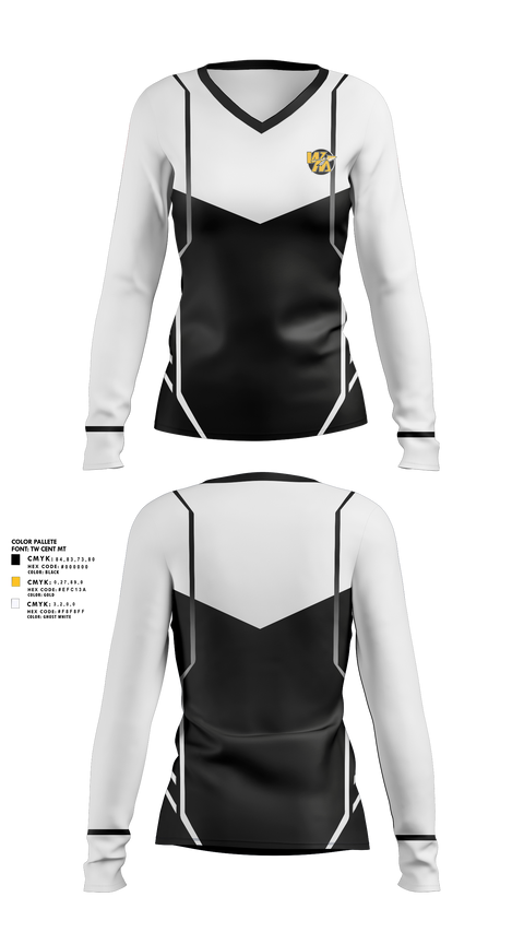 Women's Long Sleeve Vneck Shirt, Watkins Memorial High School Girls Golf, Golf, Teamtime, Team time, sublimation, custom sports apparel, team uniforms, spirit wear, spiritwear, sports uniforms, custom shirts, team store, custom team store, fundraiser sports, apparel fundraiser