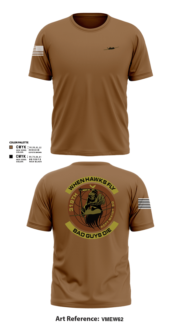 Short Sleeve Performance Shirt, 319th Maintenance Squadron, Air Force, Teamtime, Team time, sublimation, custom sports apparel, team uniforms, spirit wear, spiritwear, sports uniforms, custom shirts, team store, custom team store, fundraiser sports, apparel fundraiser