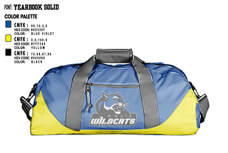 Duffle Bag, Wildcats, Cheer, Teamtime, Team time, sublimation, custom sports apparel, team uniforms, spirit wear, spiritwear, sports uniforms, custom shirts, team store, custom team store, fundraiser sports, apparel fundraiser