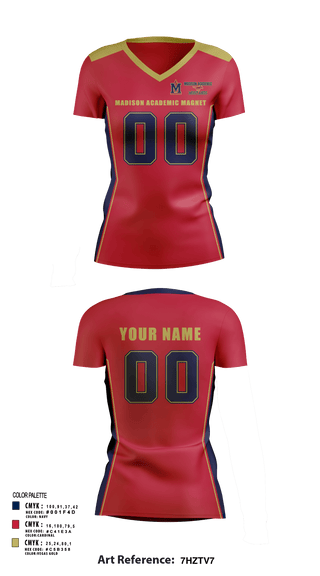 Women's Short Sleeve Vneck Shirt, Madison Academic Magnet School Volleyball, Women's Volleyball, Teamtime, Team time, sublimation, custom sports apparel, team uniforms, spirit wear, spiritwear, sports uniforms, custom shirts, team store, custom team store, fundraiser sports, apparel fundraiser