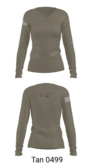 Women's Long Sleeve Vneck Shirt, AOB-S, Army, Teamtime, Team time, sublimation, custom sports apparel, team uniforms, spirit wear, spiritwear, sports uniforms, custom shirts, team store, custom team store, fundraiser sports, apparel fundraiser