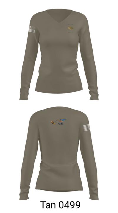 AOB-S 37277652 Women's Long Sleeve V-neck Shirt - 77