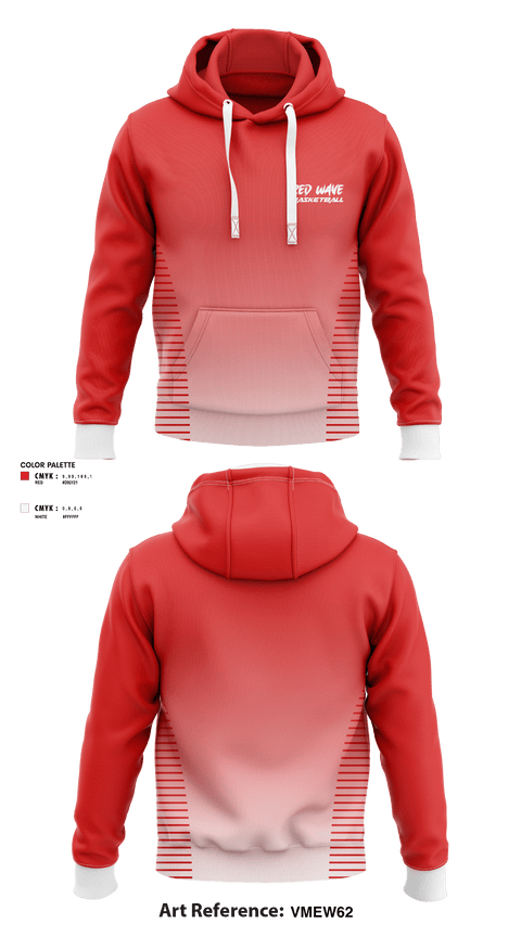 Hoodie, Red wave, Women's Basketball, Teamtime, Team time, sublimation, custom sports apparel, team uniforms, spirit wear, spiritwear, sports uniforms, custom shirts, team store, custom team store, fundraiser sports, apparel fundraiser