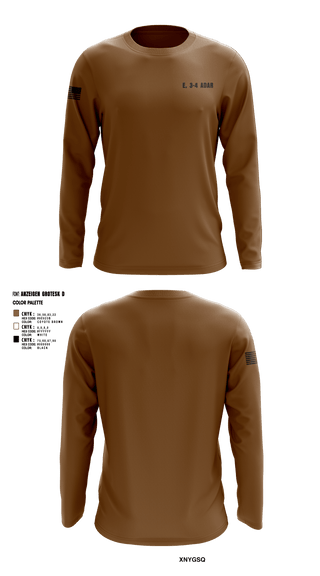 Long Sleeve Performance Shirt, E, 3-4 ADAR, Army, Teamtime, Team time, sublimation, custom sports apparel, team uniforms, spirit wear, spiritwear, sports uniforms, custom shirts, team store, custom team store, fundraiser sports, apparel fundraiser