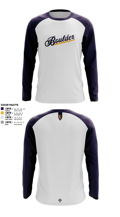 BOULDER HIGH SCHOOL GIRLS VOLLEYBALL 13514059 Old School Cotton Feel Shirt - 1