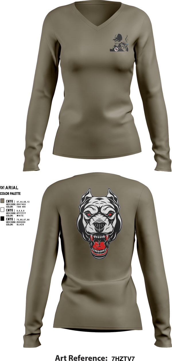Women's Long Sleeve Vneck Shirt, Oscar Golf Charlie Tango, Army, Teamtime, Team time, sublimation, custom sports apparel, team uniforms, spirit wear, spiritwear, sports uniforms, custom shirts, team store, custom team store, fundraiser sports, apparel fundraiser