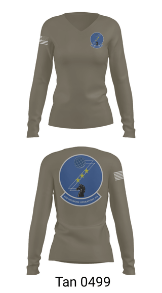 Women's Long Sleeve Vneck Shirt, 83 NOS, Air Force, Teamtime, Team time, sublimation, custom sports apparel, team uniforms, spirit wear, spiritwear, sports uniforms, custom shirts, team store, custom team store, fundraiser sports, apparel fundraiser