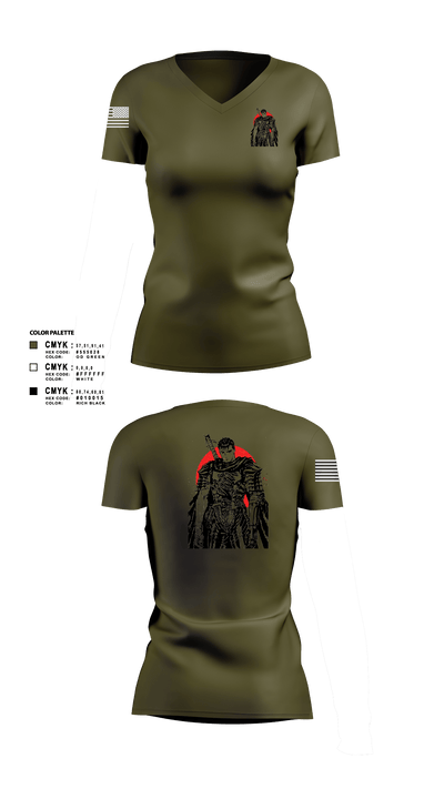 EAF 90361706 Women's Short Sleeve V-neck Shirt - 102