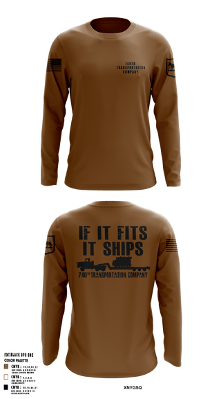 Long Sleeve Performance Shirt, 740TH TRANSPORTATION COMPANY, National Guard, Teamtime, Team time, sublimation, custom sports apparel, team uniforms, spirit wear, spiritwear, sports uniforms, custom shirts, team store, custom team store, fundraiser sports, apparel fundraiser