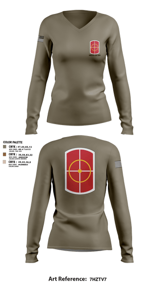 Women's Long Sleeve Vneck Shirt, 980th EN BN, Army, Teamtime, Team time, sublimation, custom sports apparel, team uniforms, spirit wear, spiritwear, sports uniforms, custom shirts, team store, custom team store, fundraiser sports, apparel fundraiser