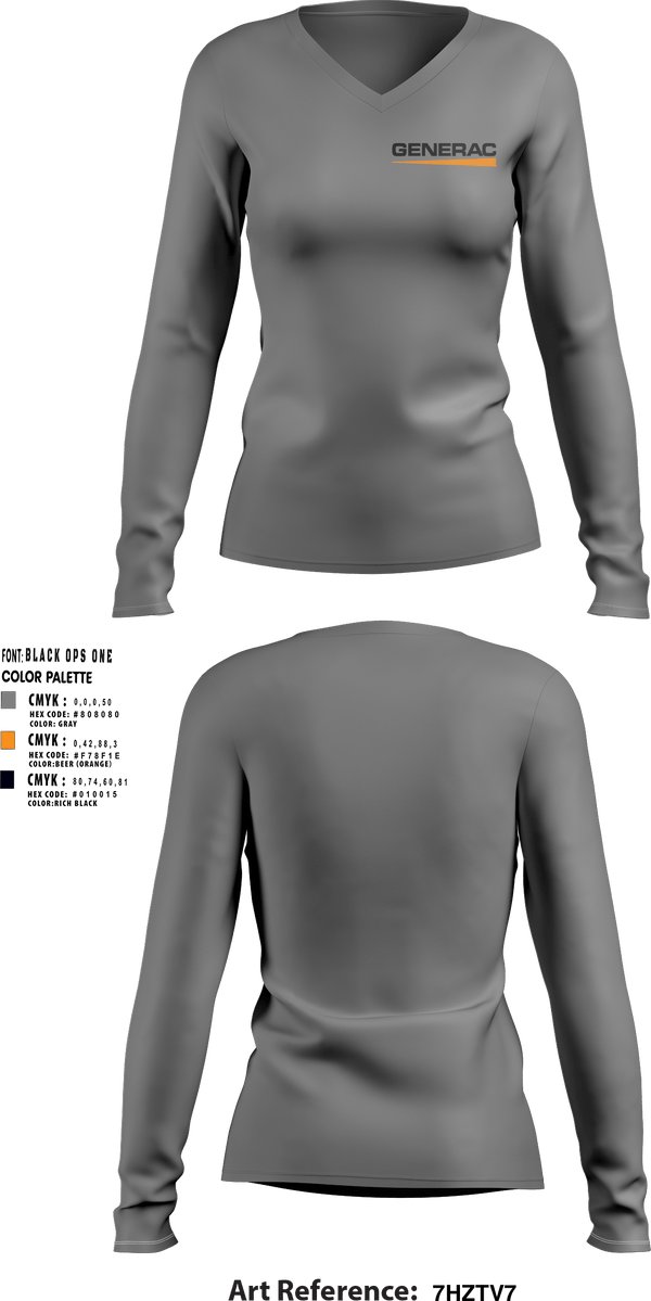 Women's Long Sleeve Vneck Shirt, ReconRecon, , Teamtime, Team time, sublimation, custom sports apparel, team uniforms, spirit wear, spiritwear, sports uniforms, custom shirts, team store, custom team store, fundraiser sports, apparel fundraiser