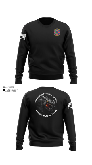 Crew Neck Sweatshirt, 59th Surgical Operations Squadron, Air Force, Teamtime, Team time, sublimation, custom sports apparel, team uniforms, spirit wear, spiritwear, sports uniforms, custom shirts, team store, custom team store, fundraiser sports, apparel fundraiser