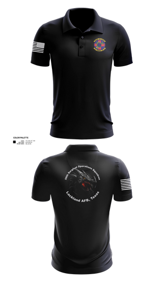Short Sleeve Performance Polo, 59th Surgical Operations Squadron, Air Force, Teamtime, Team time, sublimation, custom sports apparel, team uniforms, spirit wear, spiritwear, sports uniforms, custom shirts, team store, custom team store, fundraiser sports, apparel fundraiser