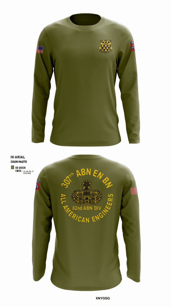 Long Sleeve Performance Shirt, 307th Airborne Engineers Battalion, , Teamtime, Team time, sublimation, custom sports apparel, team uniforms, spirit wear, spiritwear, sports uniforms, custom shirts, team store, custom team store, fundraiser sports, apparel fundraiser