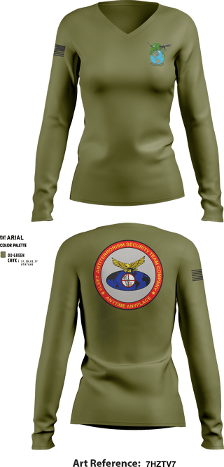Women's Long Sleeve Vneck Shirt, Fast Co 5th Plt, Marines, Teamtime, Team time, sublimation, custom sports apparel, team uniforms, spirit wear, spiritwear, sports uniforms, custom shirts, team store, custom team store, fundraiser sports, apparel fundraiser