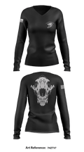 B co 224th MI BN MX 64334145 Women's Long Sleeve V-neck Shirt - 3