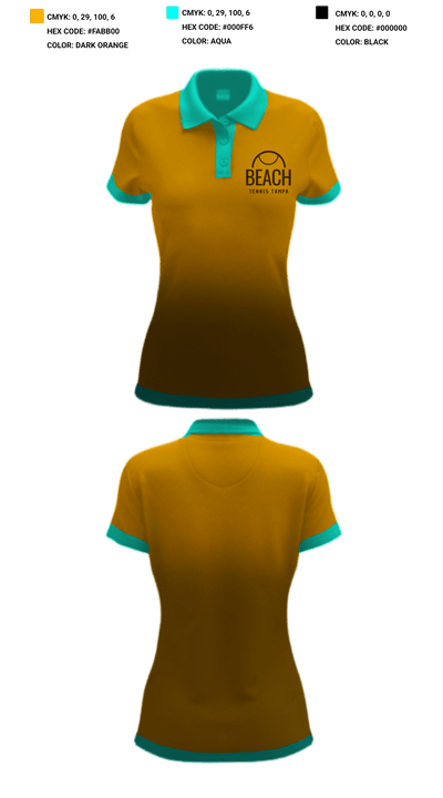 Beach Tennis Tampa 32781040 Women's Short Sleeve Performance Polo  - 4