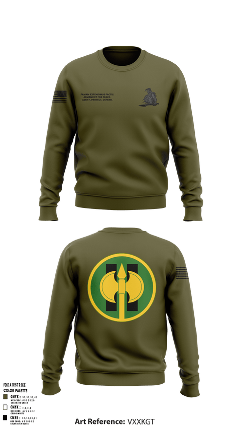 Crew Neck Sweatshirt, 11th Military Police Brigade HHC, Army, Teamtime, Team time, sublimation, custom sports apparel, team uniforms, spirit wear, spiritwear, sports uniforms, custom shirts, team store, custom team store, fundraiser sports, apparel fundraiser