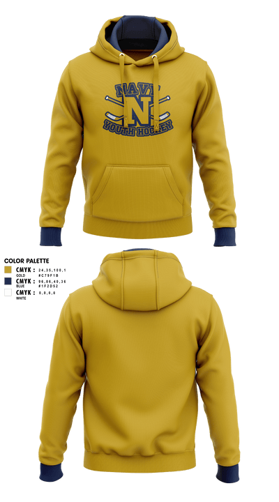 Navy Youth Hockey 69647370 Hoodie - 5