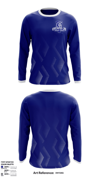 Long Sleeve Performance Shirt, Orland Jr Trojans Cheer, Cheer, Teamtime, Team time, sublimation, custom sports apparel, team uniforms, spirit wear, spiritwear, sports uniforms, custom shirts, team store, custom team store, fundraiser sports, apparel fundraiser
