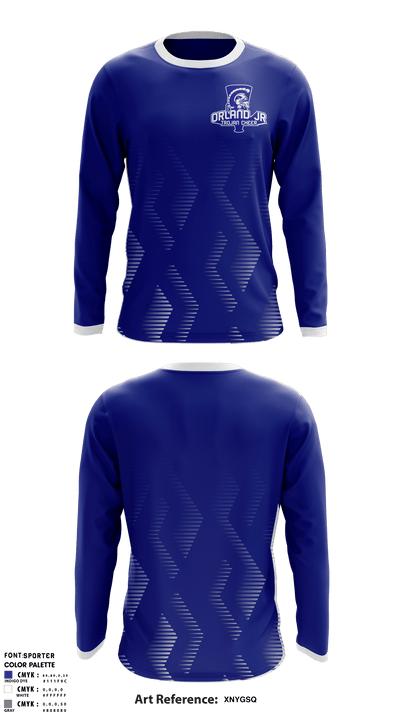 Orland Jr Trojans Cheer 6207473 Long Sleeve Performance Shirt - 2