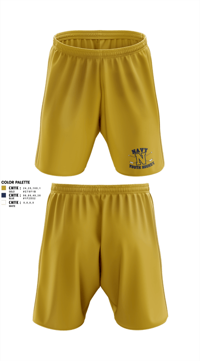 Navy Youth Hockey 69647370 Athletic Shorts With Pockets - 5
