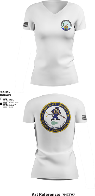 Women's Short Sleeve Vneck Shirt, Marcus Island Loran Station, Coast Guard, Teamtime, Team time, sublimation, custom sports apparel, team uniforms, spirit wear, spiritwear, sports uniforms, custom shirts, team store, custom team store, fundraiser sports, apparel fundraiser
