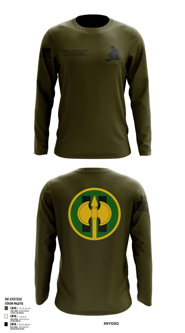 Long Sleeve Performance Shirt, 11th Military Police Brigade HHC, Army, Teamtime, Team time, sublimation, custom sports apparel, team uniforms, spirit wear, spiritwear, sports uniforms, custom shirts, team store, custom team store, fundraiser sports, apparel fundraiser