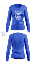 Orland Jr Trojans Football 79293862 Women's Long Sleeve V-neck Shirt - 3