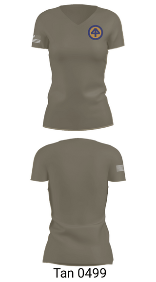 Women's Short Sleeve Vneck Shirt, A CO 2-113th, Army, Teamtime, Team time, sublimation, custom sports apparel, team uniforms, spirit wear, spiritwear, sports uniforms, custom shirts, team store, custom team store, fundraiser sports, apparel fundraiser