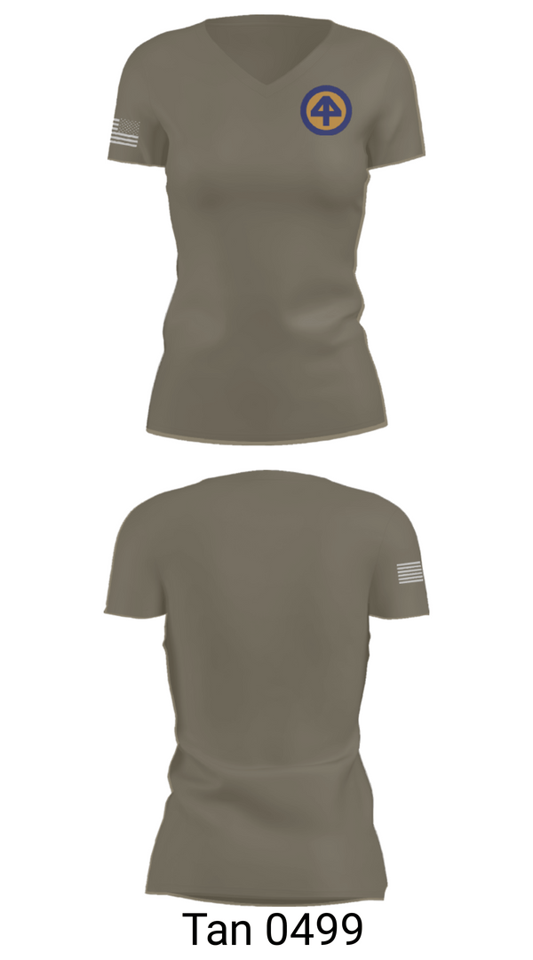Women's Short Sleeve Vneck Shirt, A CO 2-113th, Army, Teamtime, Team time, sublimation, custom sports apparel, team uniforms, spirit wear, spiritwear, sports uniforms, custom shirts, team store, custom team store, fundraiser sports, apparel fundraiser