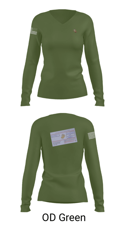 1/4 5379335 Women's Long Sleeve V-neck Shirt - 57