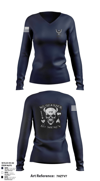 Women's Long Sleeve Vneck Shirt, USS Midway, Navy, Teamtime, Team time, sublimation, custom sports apparel, team uniforms, spirit wear, spiritwear, sports uniforms, custom shirts, team store, custom team store, fundraiser sports, apparel fundraiser