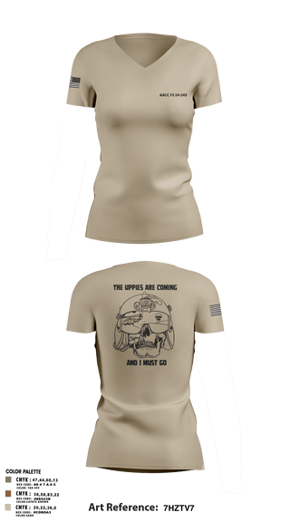 Women's Short Sleeve Vneck Shirt, 42D FRSDAACC, Army, Teamtime, Team time, sublimation, custom sports apparel, team uniforms, spirit wear, spiritwear, sports uniforms, custom shirts, team store, custom team store, fundraiser sports, apparel fundraiser