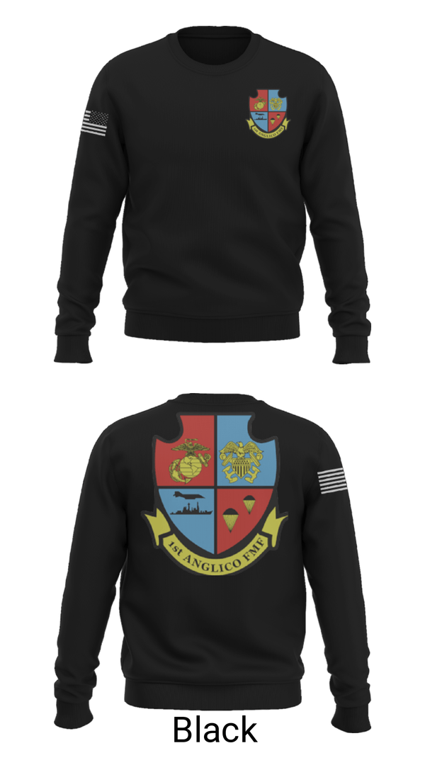 Crew Neck Sweatshirt, 1st Anglico, , Teamtime, Team time, sublimation, custom sports apparel, team uniforms, spirit wear, spiritwear, sports uniforms, custom shirts, team store, custom team store, fundraiser sports, apparel fundraiser