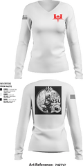 302nd EN CO 64266225 Women's Long Sleeve V-neck Shirt - 14