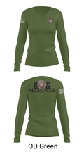 806 Marines 13874790 Women's Long Sleeve V-neck Shirt - 57