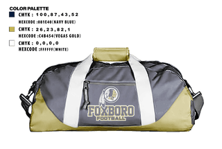 Duffle Bag, Foxboro Youth Football And Cheerleading, Football, Teamtime, Team time, sublimation, custom sports apparel, team uniforms, spirit wear, spiritwear, sports uniforms, custom shirts, team store, custom team store, fundraiser sports, apparel fundraiser